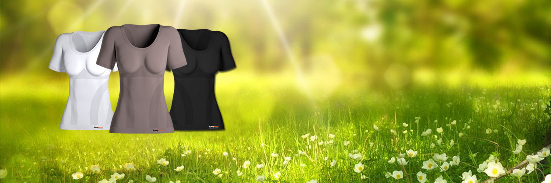<strong>NEU!</strong><p><small>Knapman<sup>Ⓡ</sup> Kompressionsshirt für Damen</small></p>