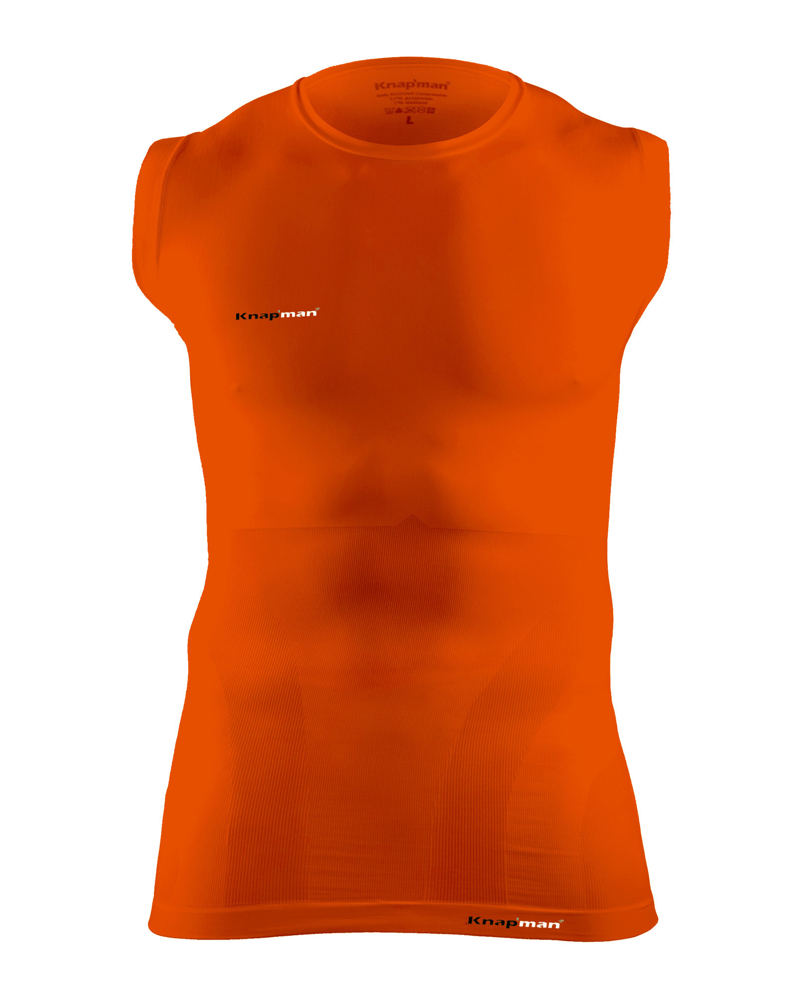 Knap'man Herren Kompressionsshirt Sleeveless Breeze Orange