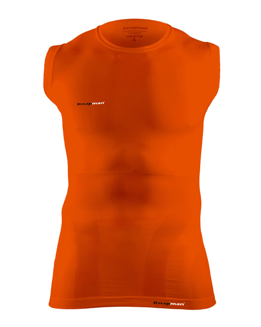 Knap'man Herren Kompressionsshirt Sleeveless Breeze Orange