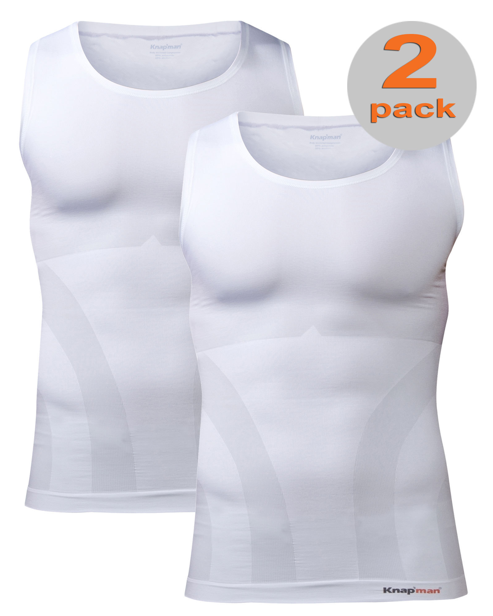 TWOPACK | Knap'man Kompression Tanktop 2.0 Weiss