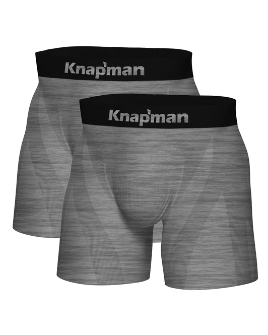 Knapman Ultimate Comfort Boxershort 3.0 Grau Melange | Twopack