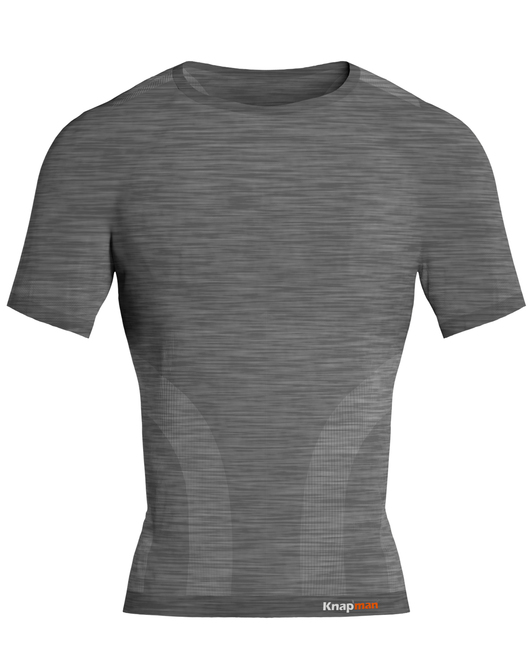 Knap'man Pro Performance Baselayer Shirt Short Sleeve Grau Melange