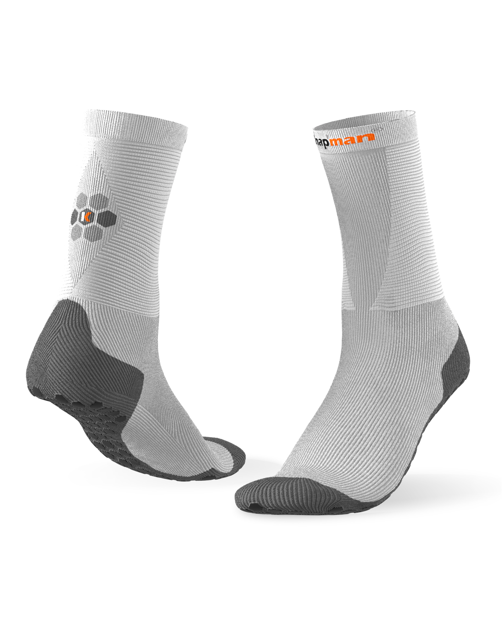 Knap'man HexGrip Sport Socks - Mid length - Weiß