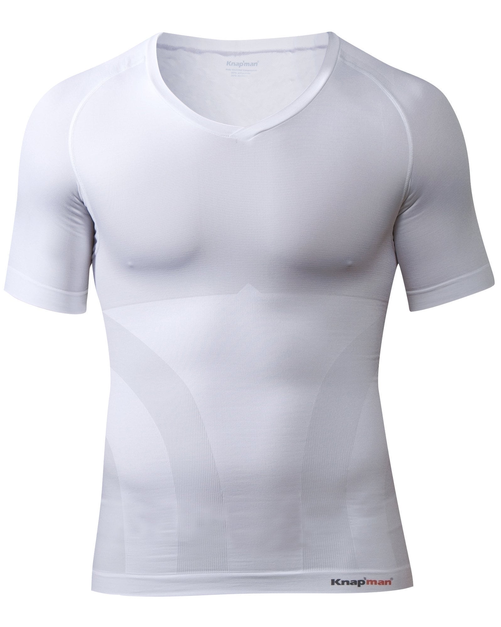 Knap'man Herren Kompressionsshirt V-Ausschnitt Weiss | 2.0 Version